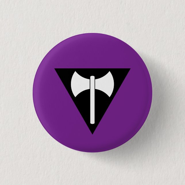 Lesbian Pride Button (Labrys) (Front)