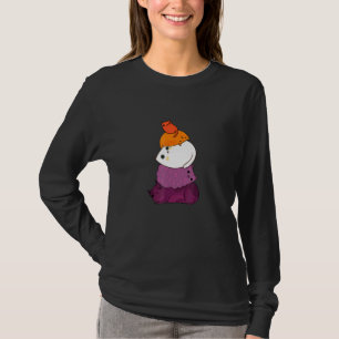 Lesbian Pride Cat Lgbt Les Flag Cute Cats Pile T-Shirt
