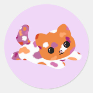 Lesbian Pride Cat Stickers
