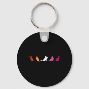 Lesbian Pride Cats, Cute Wlw Lgbtq, Subtle Lgbt Fe Key Ring