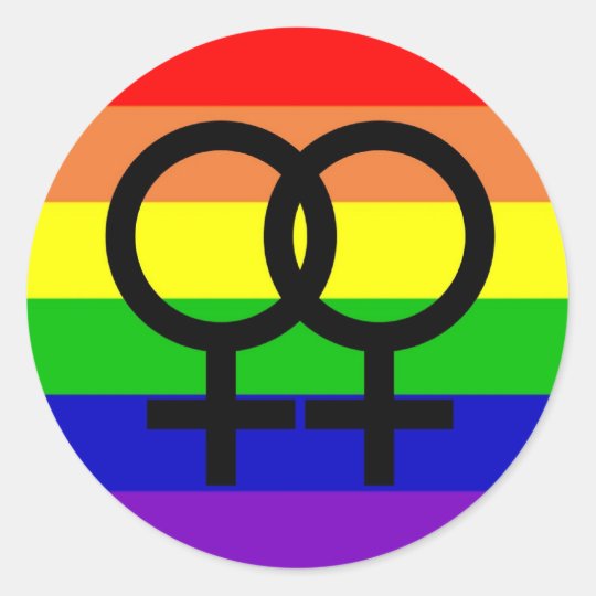 Lesbian Pride Classic Round Sticker Uk