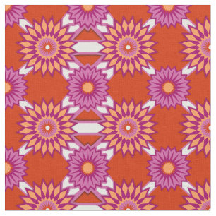 Lesbian pride colours /orange floral pattern fabric