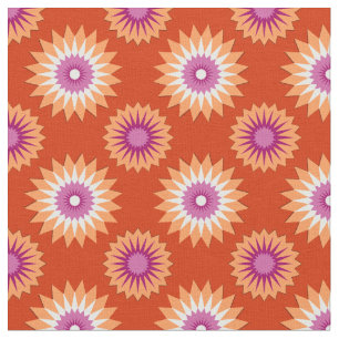 Lesbian pride colours /orange flower pattern fabric