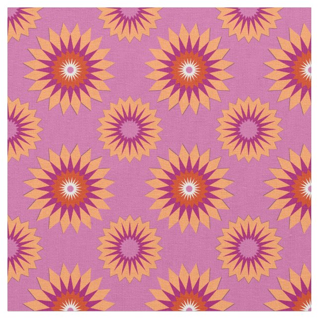 Lesbian pride colours /pink flower pattern fabric (Close Up)