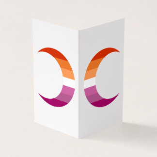 Lesbian Pride Crescent Moons Greeting Card