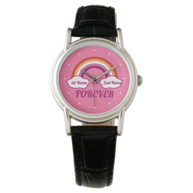 Lesbian pride design /a couple gift watch (Front)