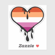 Lesbian Pride Dripping Heart