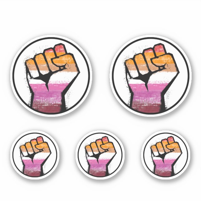 Lesbian Pride Fist Circle (Front)