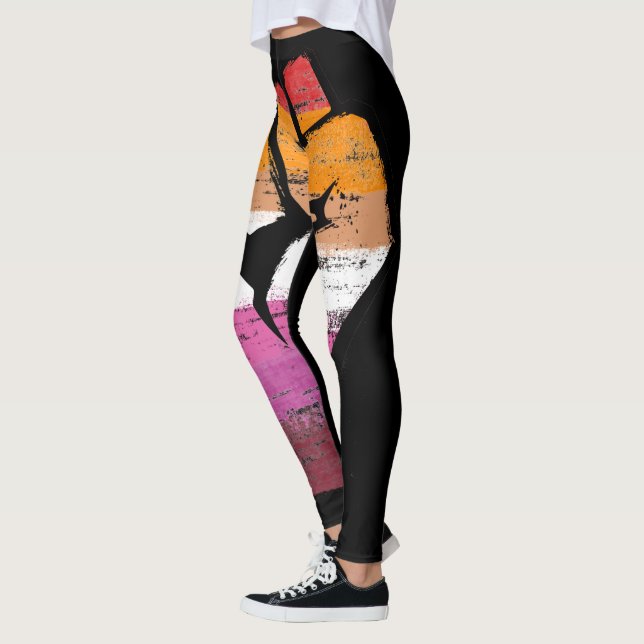 Lesbian Pride Fist Leggings (Left)
