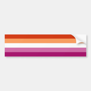 Lesbian Pride Flag (5 Stripes) Bumper Sticker