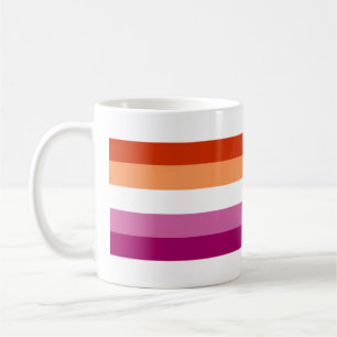 Lesbian Pride Flag (5 Stripes) Coffee Mug