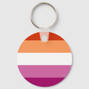 Lesbian Pride Flag (5 Stripes) Key Ring
