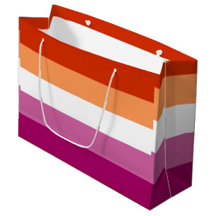 Lesbian Pride Flag (5 Stripes) Large Gift Bag