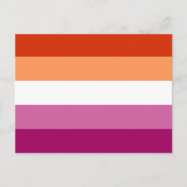 Lesbian Pride Flag (5 Stripes) Postcard (Front)