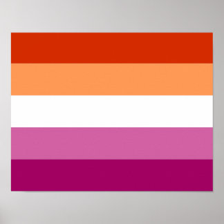 Lesbian Pride Flag (5 Stripes) Poster