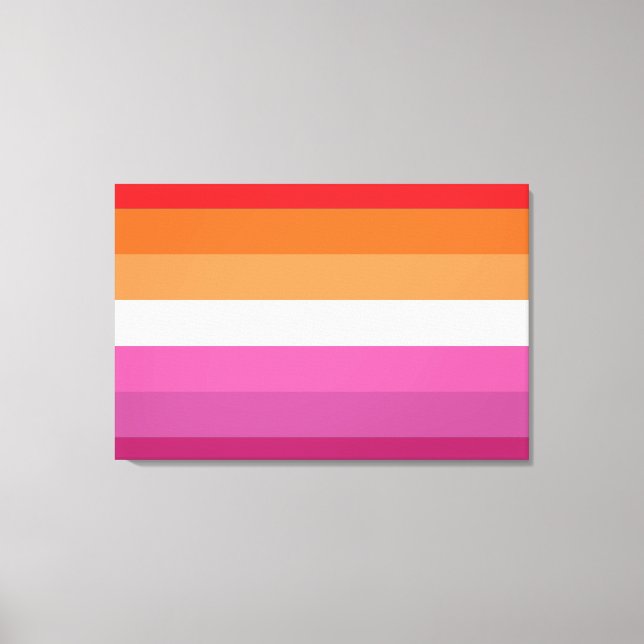 Lesbian Pride Flag Canvas Print (Front)