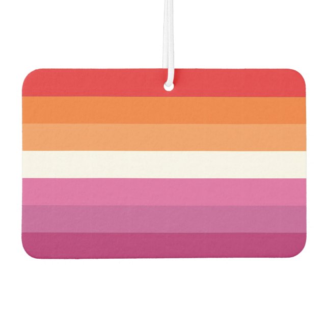 Lesbian Pride Flag Car Air Freshener (Front)