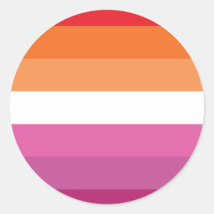 Lesbian Pride Flag Classic Round Sticker