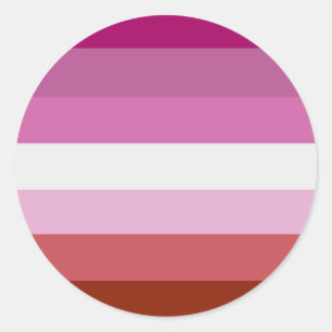 Lesbian Pride Flag Classic Round Sticker