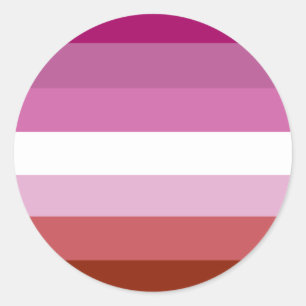 Lesbian pride flag classic round sticker