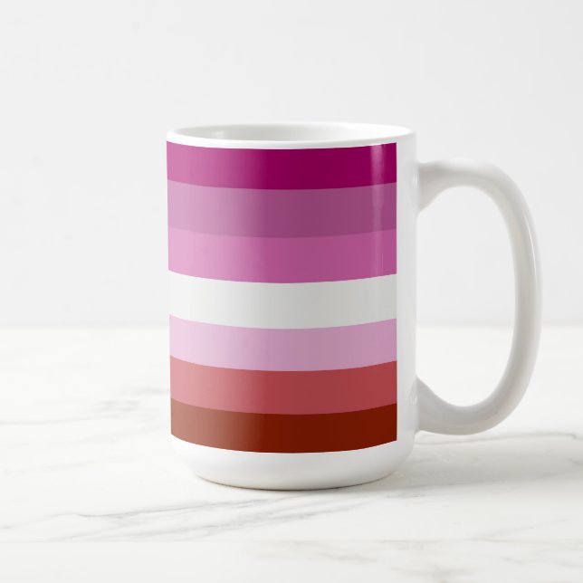 Lesbian Pride Flag Coffee Mug (Right)
