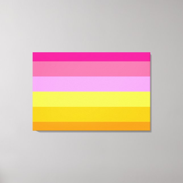 Lesbian Pride Flag (Dawn) Canvas Print (Front)