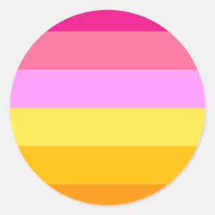Lesbian Pride Flag (Dawn) Classic Round Sticker