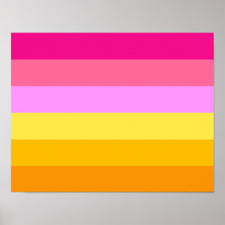 Lesbian Pride Flag (Dawn) Poster