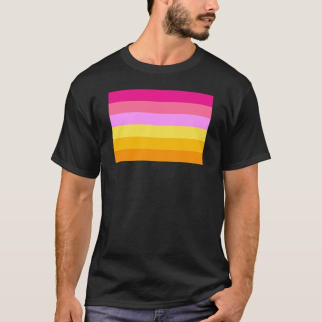 Lesbian Pride Flag (Dawn) T-Shirt (Front)