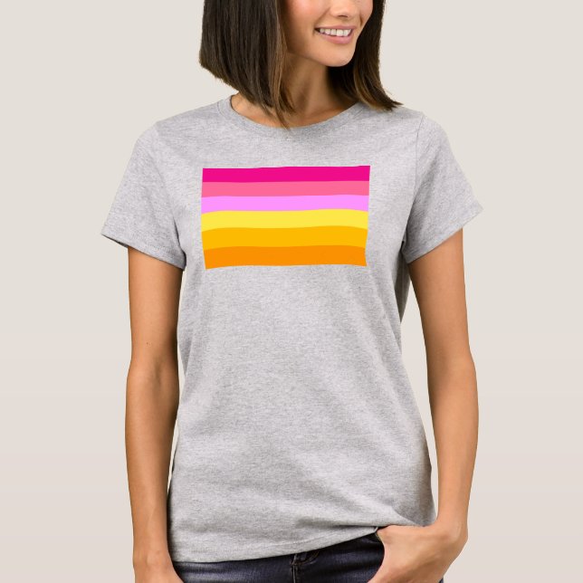 Lesbian Pride Flag (Dawn) T-Shirt (Front)