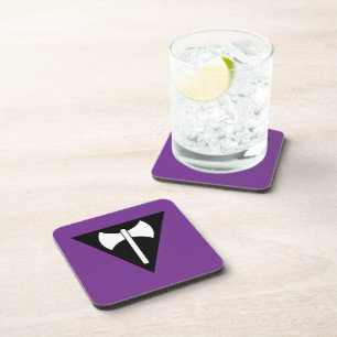 Lesbian Pride flag, feminism, SlipperyJoe, purple, Coaster