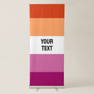 Lesbian Pride Flag Gay Wedding Welcome Retractable Banner