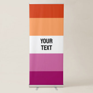 Lesbian Pride Flag Gay Wedding Welcome Retractable Banner
