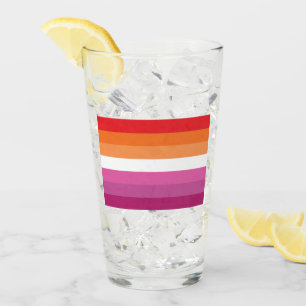 Lesbian Pride Flag Glass