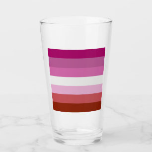 Lesbian Pride Flag Glass