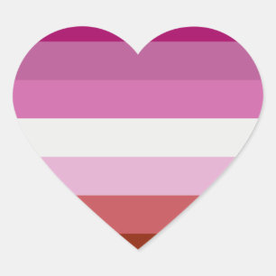 Lesbian Pride Flag Heart Sticker