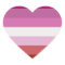 Lesbian Pride Flag Heart Stickers