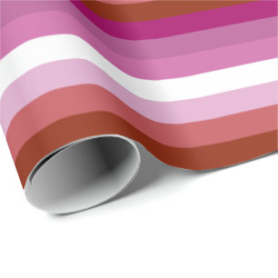 Lesbian Pride Flag Horizontal Wrapping Paper