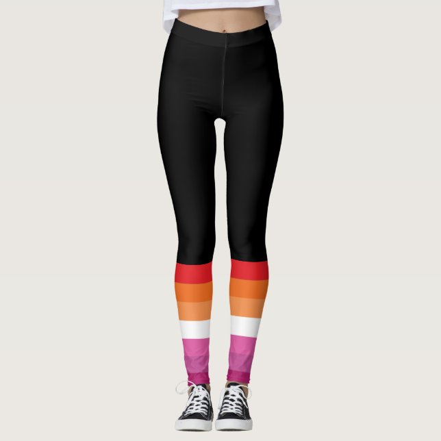 Lesbian Pride Flag Leggings (Front)