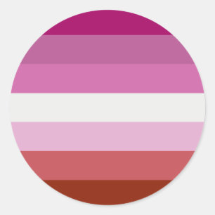 Lesbian Pride Flag LGBTQ Classic Round Sticker