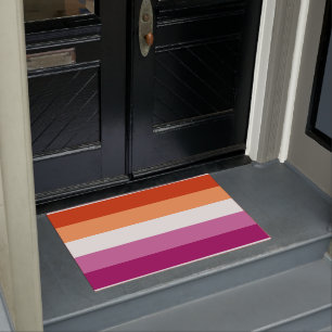 Lesbian Pride Flag LGBTQ Doormat