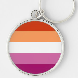 Lesbian Pride Flag LGBTQ Key Ring