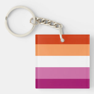 Lesbian Pride Flag LGBTQ Key Ring