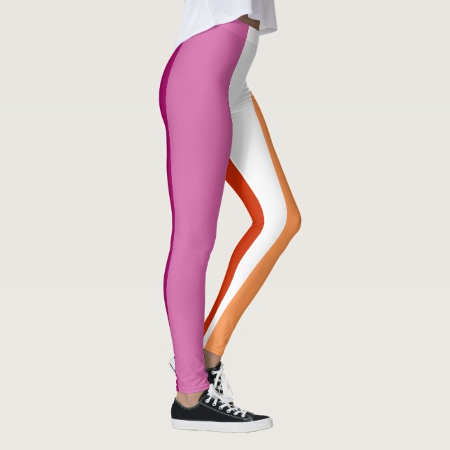 Lesbian Pride Flag LGBTQ Leggings (Right)