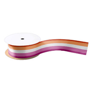 Lesbian Pride Flag LGBTQ Satin Ribbon