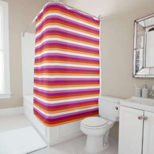 Lesbian Pride Flag LGBTQ Shower Curtain