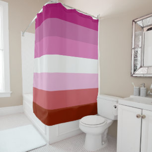 Lesbian Pride Flag LGBTQ Shower Curtain