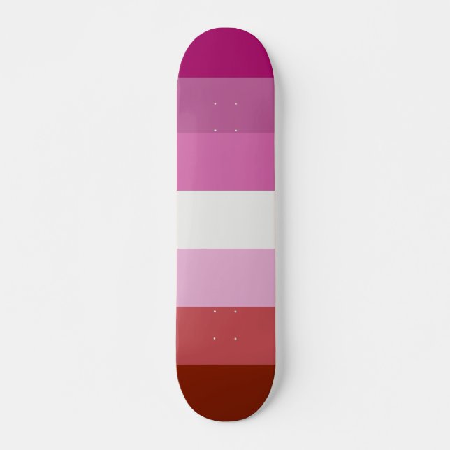 Lesbian Pride Flag LGBTQ Skateboard (Front)