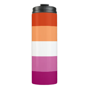 Lesbian Pride Flag LGBTQ Thermal Tumbler