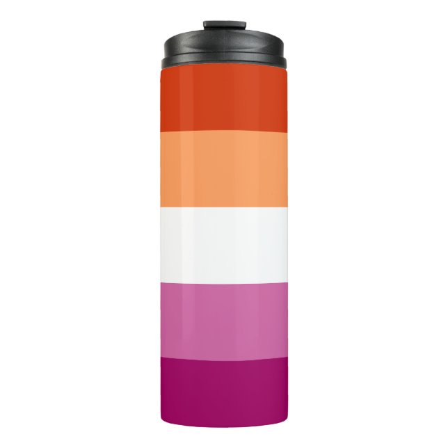 Lesbian Pride Flag LGBTQ Thermal Tumbler (Front)